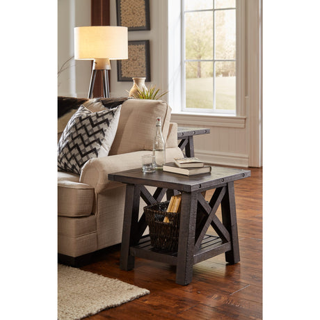 Yosemite Solid Wood Side Table in Cafe by Modus Furniture at Eve Furniture