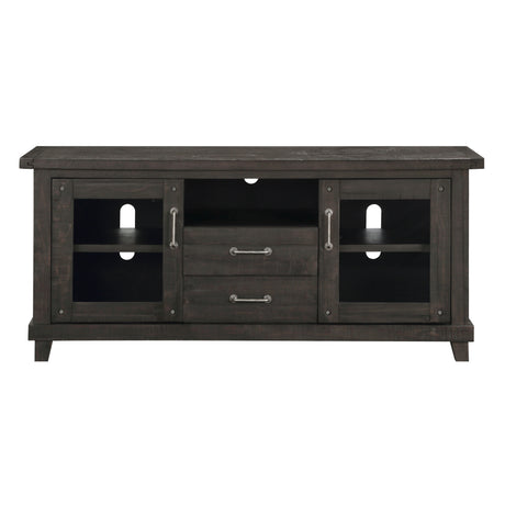 Yosemite Solid Wood Two Drawer Media Console in Cafe by Modus Furniture at Eve Furniture