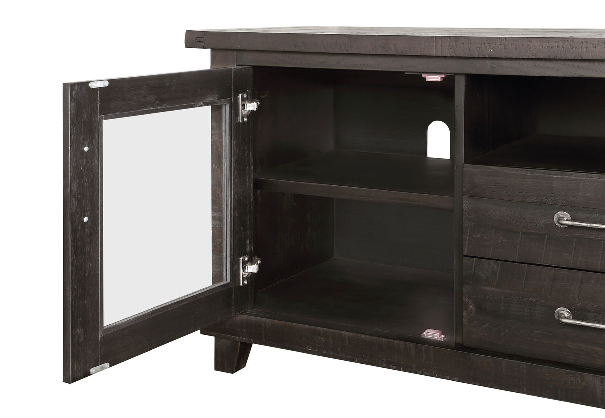 Yosemite Solid Wood Two Drawer Media Console in Cafe by Modus Furniture at Eve Furniture
