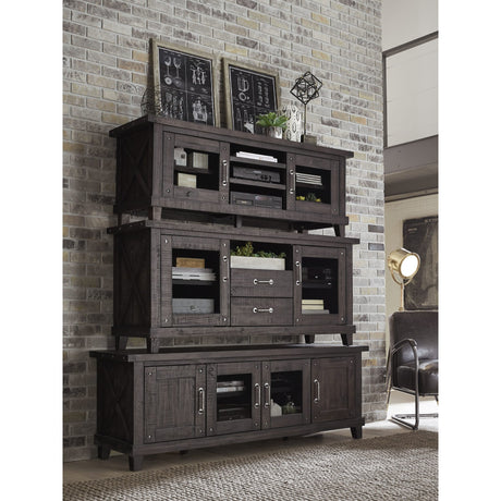 Yosemite Solid Wood Two Drawer Media Console in Cafe by Modus Furniture at Eve Furniture