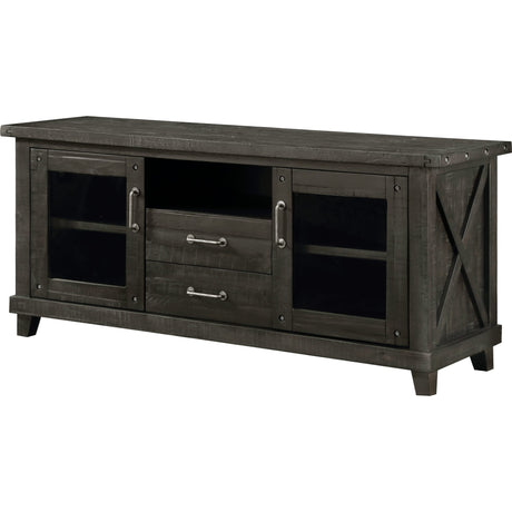 Yosemite Solid Wood Two Drawer Media Console in Cafe by Modus Furniture at Eve Furniture