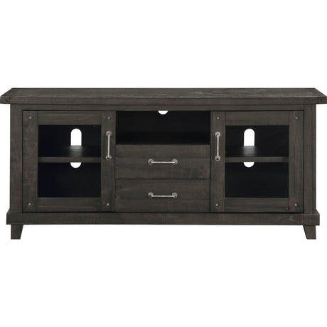 Yosemite Solid Wood Two Drawer Media Console in Cafe by Modus Furniture at Eve Furniture