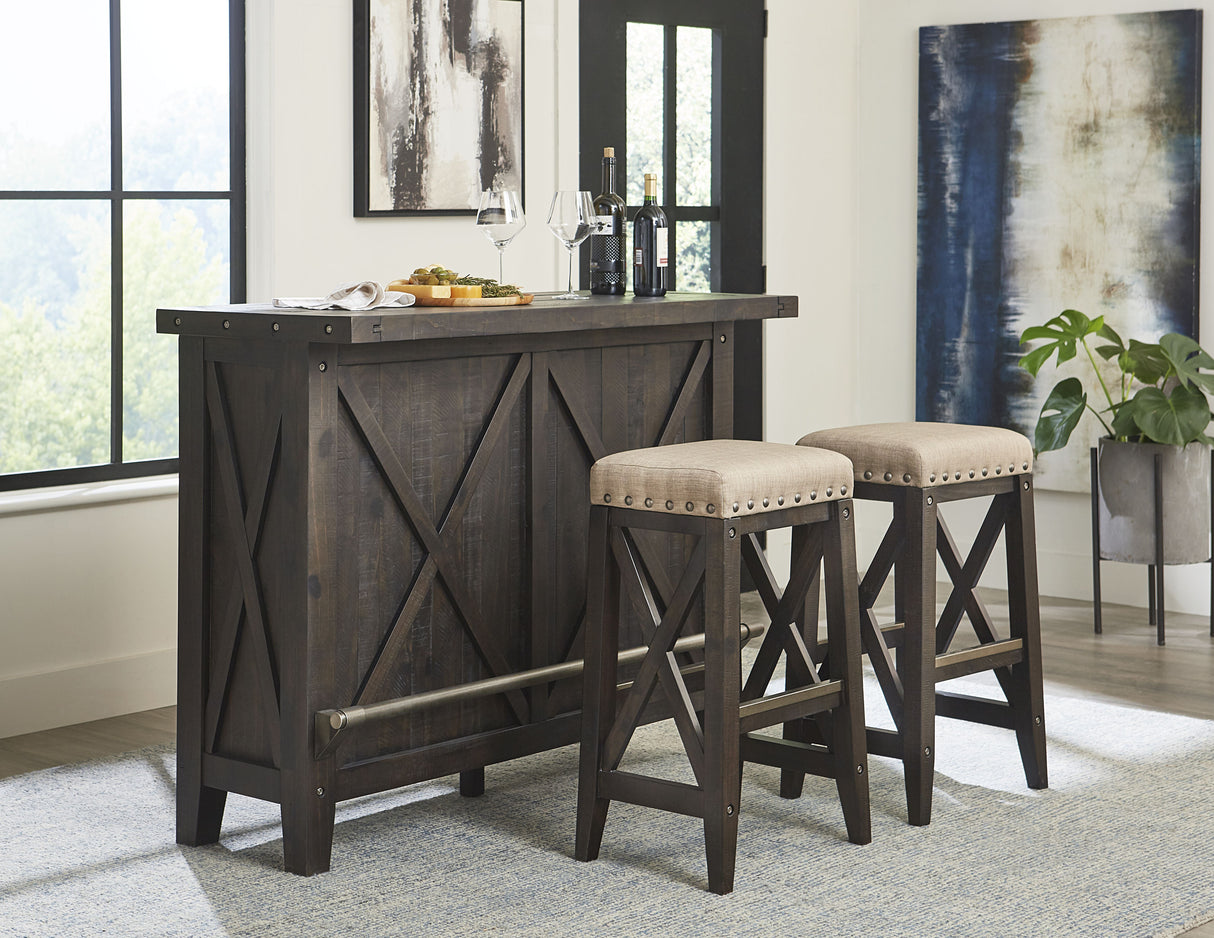 Yosemite Solid Wood Upholstered Bar Stool in Cafe by Modus Furniture at Eve Furniture