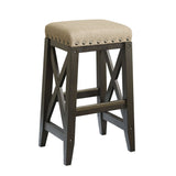 Yosemite Solid Wood Upholstered Bar Stool in Cafe by Modus Furniture at Eve Furniture