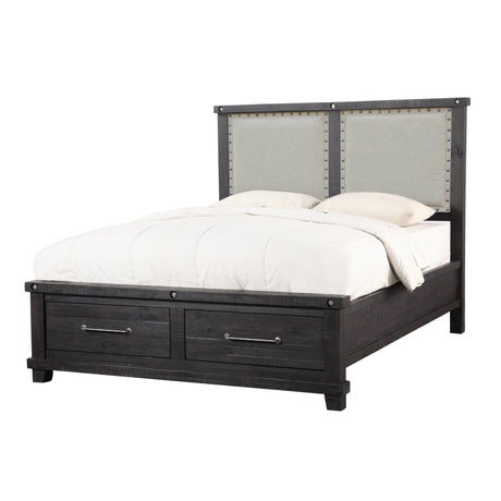 Yosemite Upholstered Footboard California King Storage Bed in Cafe by Modus Furniture at Eve Furniture