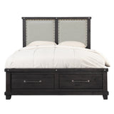 Yosemite Upholstered Footboard California King Storage Bed in Cafe by Modus Furniture at Eve Furniture
