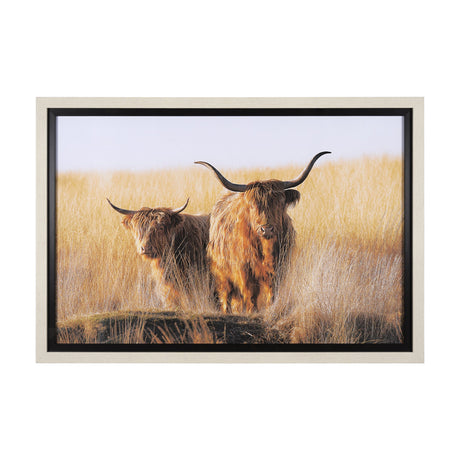 Young and Old Highlander by Mercana Studio Hand Embellished Framed Photo Art Print Matted under Glas by Mercana at Eve Furniture