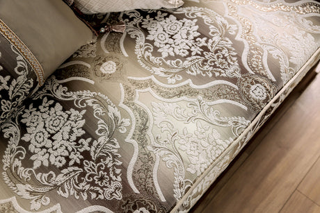 Yucatan Dark Cherry/Beige Sofa & Loveseat by Furniture of America at Eve Furniture