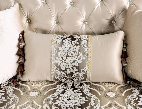 Yucatan Dark Cherry/Beige Sofa & Loveseat by Furniture of America at Eve Furniture