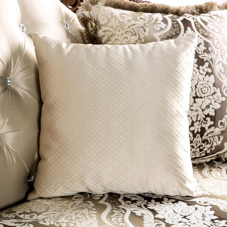 Yucatan Dark Cherry/Beige Sofa & Loveseat by Furniture of America at Eve Furniture