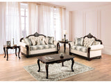 Yucatan Dark Cherry/Beige Sofa & Loveseat by Furniture of America at Eve Furniture