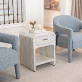 Yume Oak White Side Table by Zuomod at Eve Furniture