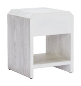 Yume Oak White Side Table by Zuomod at Eve Furniture