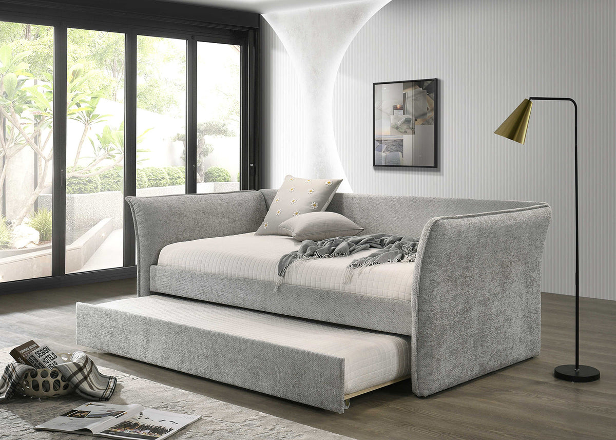 Yuri Gray Daybed with Trundle by Furniture of America at Eve Furniture