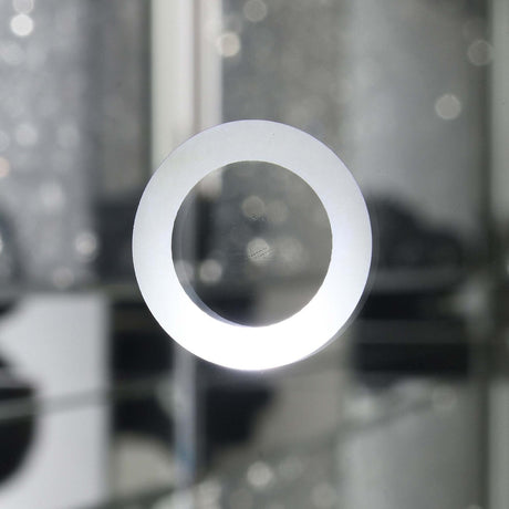 Yvaine Silver 2-door Mirrored Wine Cabinet with Faux Crystal Inlay by Coaster at Eve Furniture