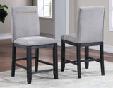 Yves 24″ Counter Stool, Grey Upholstered, Set of 2