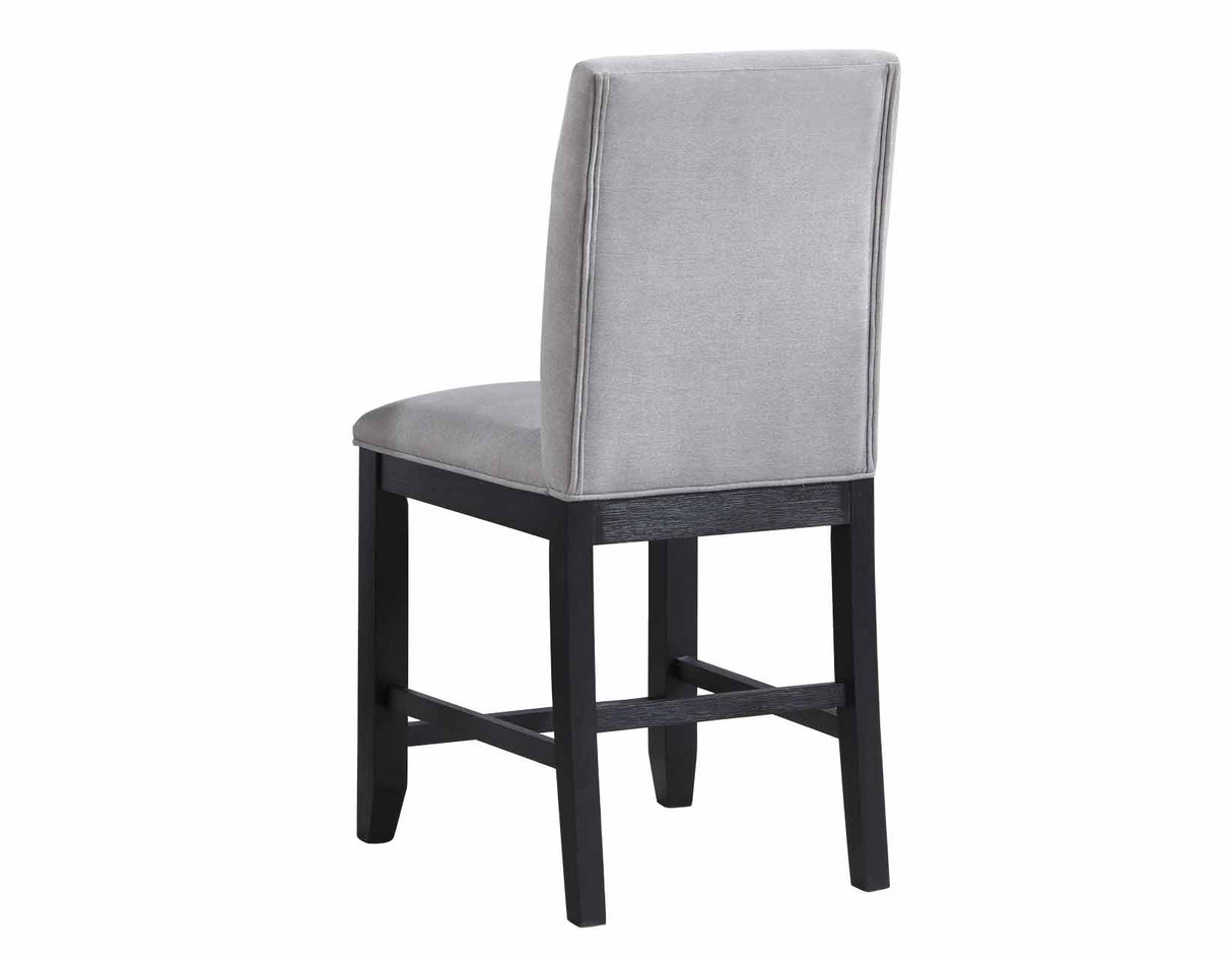 Yves 24″ Counter Stool, Grey Upholstered, Set of 2