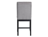 Yves 24″ Counter Stool, Grey Upholstered, Set of 2