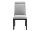 Yves 5 Piece Dining Set (Table & 4 Grey Performance Side Chairs) by Steve Silver at Eve Furniture
