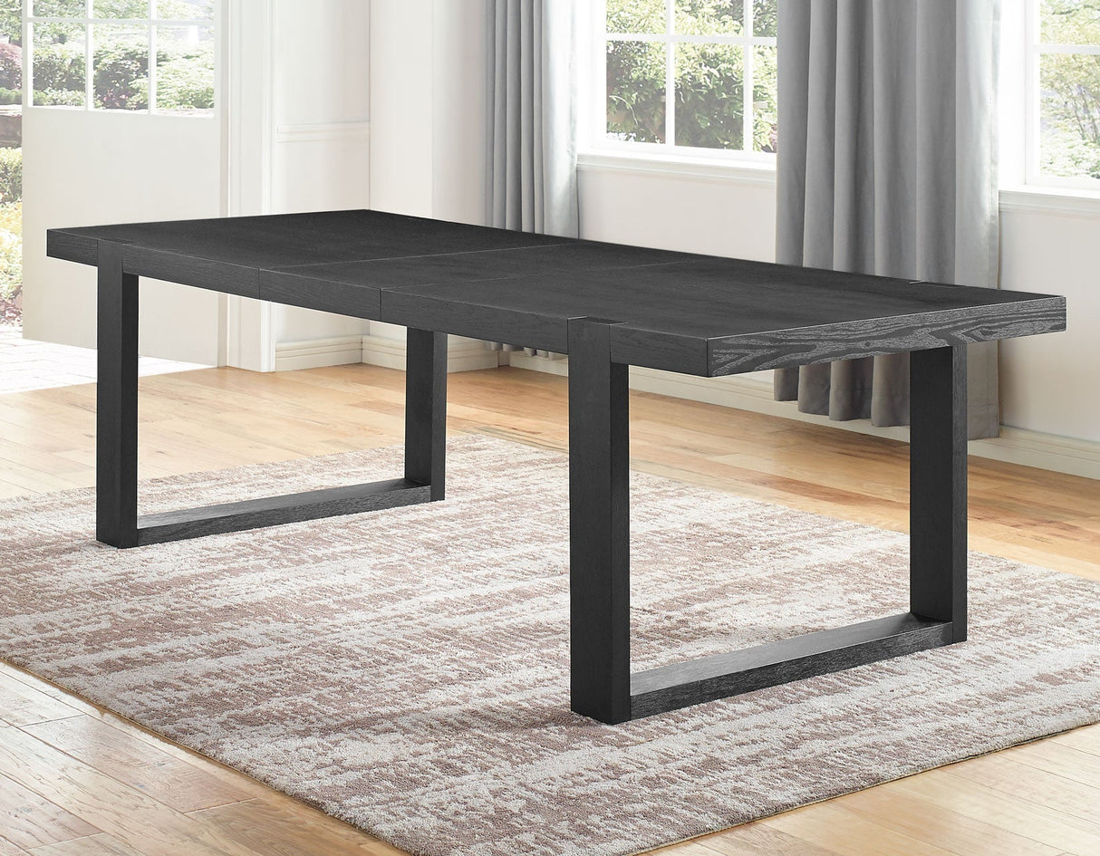 Yves 5 Piece Dining Set (Table & 4 Grey Performance Side Chairs) by Steve Silver at Eve Furniture