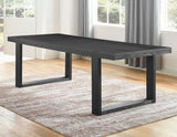 Yves 5 Piece Dining Set (Table & 4 Grey Performance Side Chairs) by Steve Silver at Eve Furniture