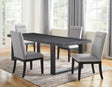 Yves 5 Piece Dining Set (Table & 4 Grey Performance Side Chairs) by Steve Silver at Eve Furniture