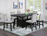 Yves 6-Piece Storage Counter Dining Set(Table, Bench & 4 Counter Chairs)