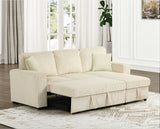 Yves Beige Sectional with Chaise by Furniture of America at Eve Furniture
