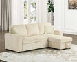 Yves Beige Sectional with Chaise by Furniture of America at Eve Furniture