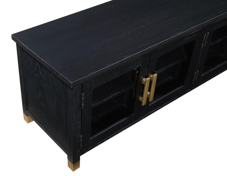 Yves Black 64″ TV Stand by Steve Silver at Eve Furniture