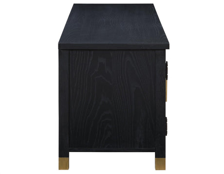 Yves Black 64″ TV Stand by Steve Silver at Eve Furniture