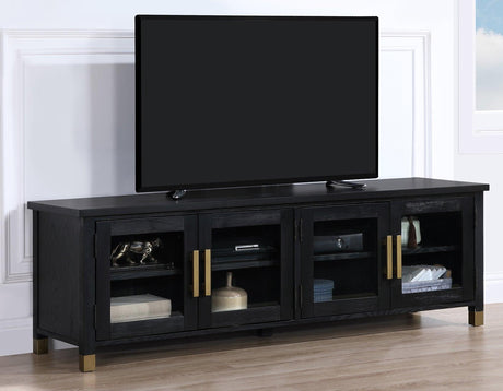 Yves Black 64″ TV Stand by Steve Silver at Eve Furniture