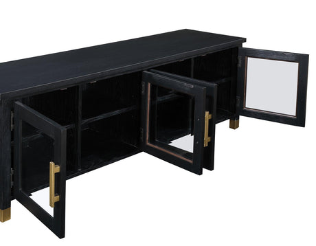 Yves Black 64″ TV Stand by Steve Silver at Eve Furniture