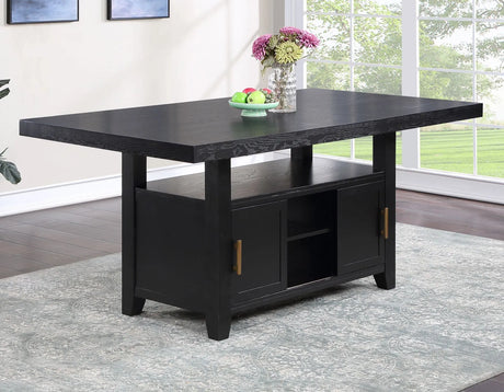 Yves Charcoal Storage Counter Height Dining Set by Steve Silver at Eve Furniture