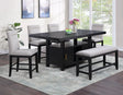Yves Charcoal Storage Counter Height Dining Set by Steve Silver at Eve Furniture