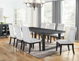 Yves Charcoal/White Dining Room Set by Steve Silver at Eve Furniture