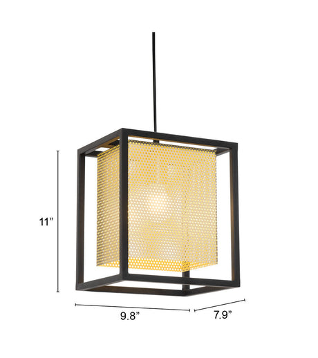 Yves Gold & Black Ceiling Lamp by Zuomod at Eve Furniture