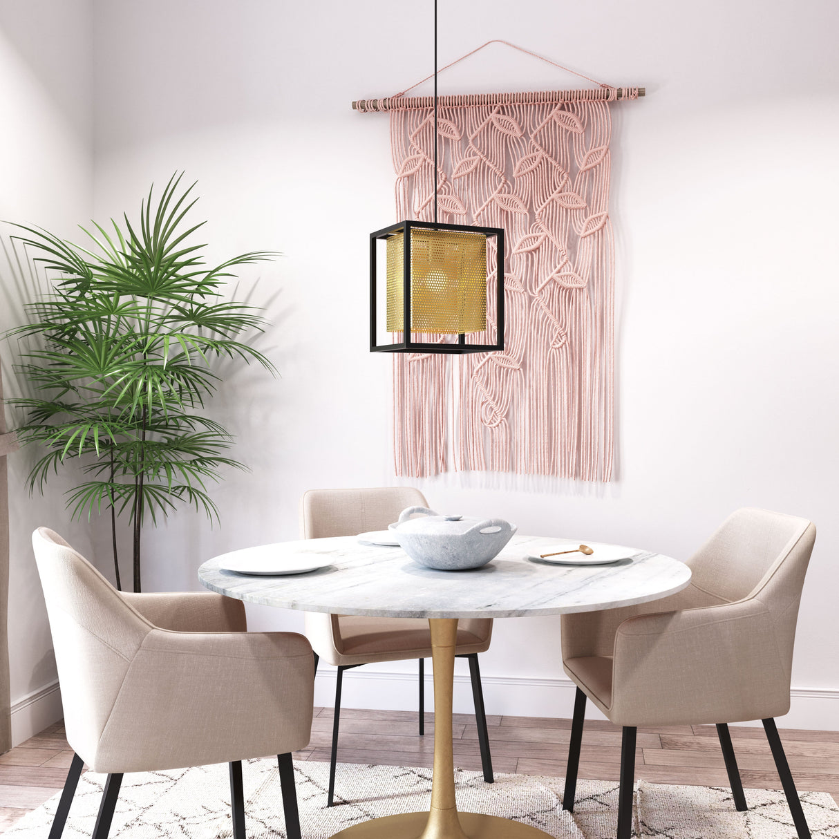 Yves Gold & Black Ceiling Lamp by Zuomod at Eve Furniture