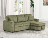 Yves Green Sectional with Chaise by Furniture of America at Eve Furniture