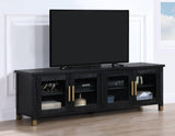 Yves Black 64″ TV Stand by Steve Silver at Eve Furniture