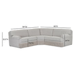 Yvette 3-Piece Warm Grey Performance Boucle L-Sectional by TOV Furniture at Eve Furniture