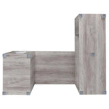 Yvette Gray Driftwood L-shape Office Desk by Coaster at Eve Furniture