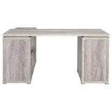 Yvette Gray Driftwood L-shape Office Desk by Coaster at Eve Furniture