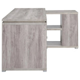Yvette Gray Driftwood L-shape Office Desk by Coaster at Eve Furniture