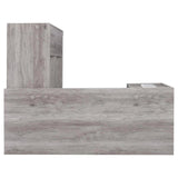 Yvette Gray Driftwood L-shape Office Desk by Coaster at Eve Furniture