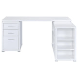 Yvette White L-shape Office Desk