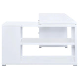 Yvette White L-shape Office Desk