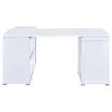 Yvette White L-shape Office Desk