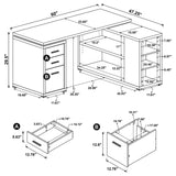 Yvette Mango 60-inch 3-drawer L-Shape Computer Desk by Coaster at Eve Furniture