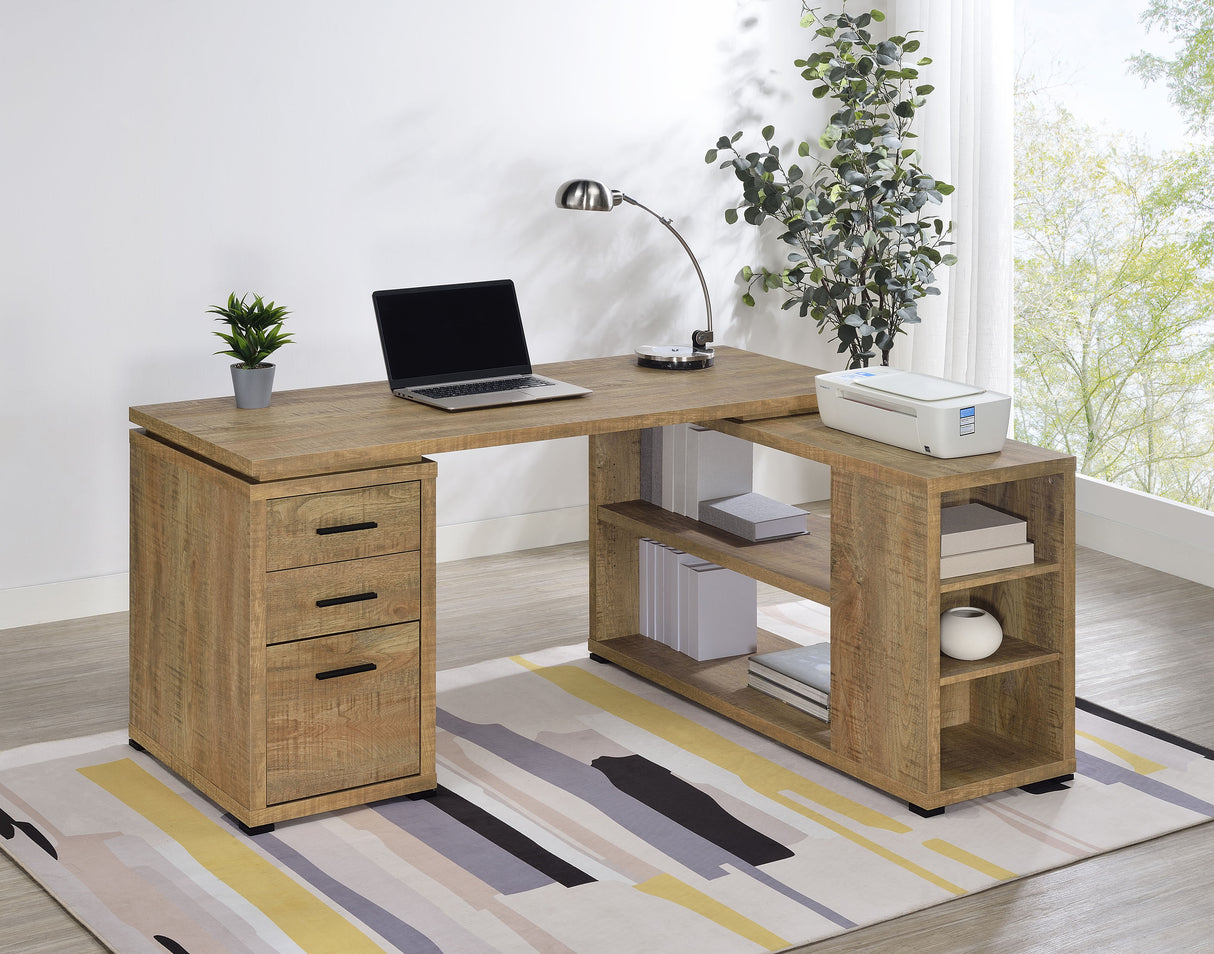 Yvette Mango 60-inch 3-drawer L-Shape Computer Desk by Coaster at Eve Furniture